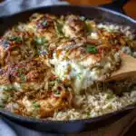 french onion chicken rice bake