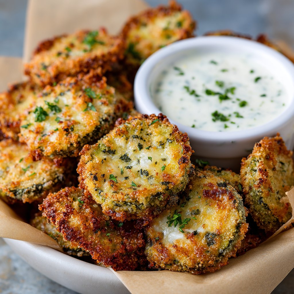 Fried Pickles Air Fryer Recipe with Ranch