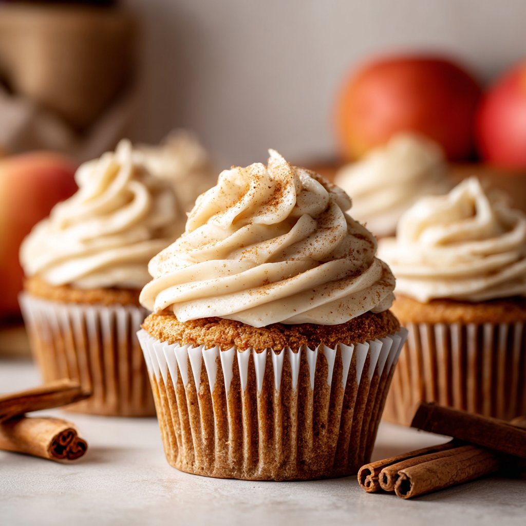 Gluten-Free Apple Cider Cupcakes with Frosting