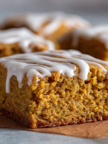 Gluten Free Pumpkin Bars with Icing