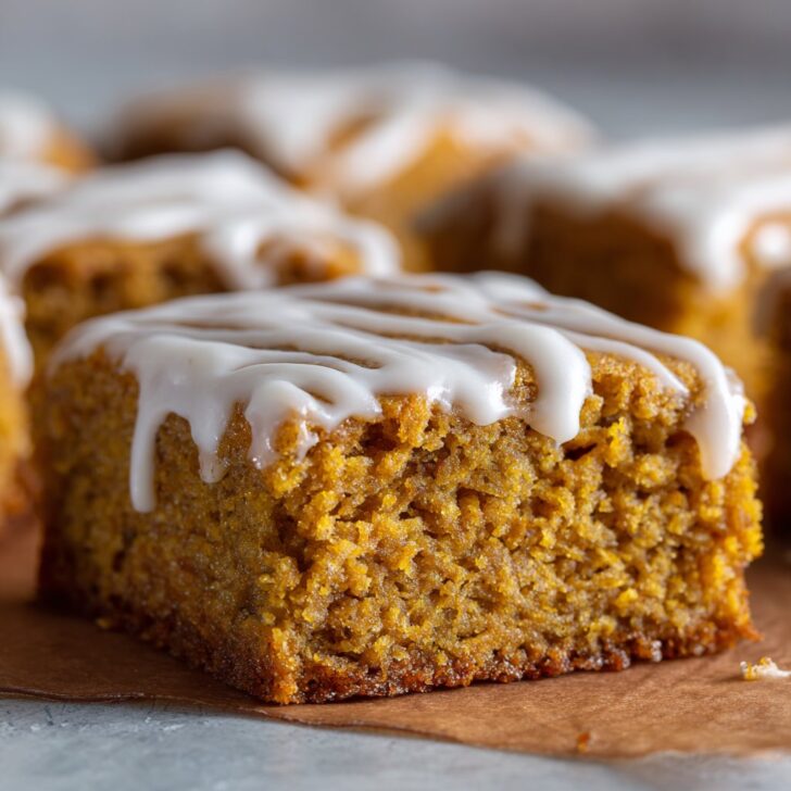 Gluten Free Pumpkin Bars with Icing
