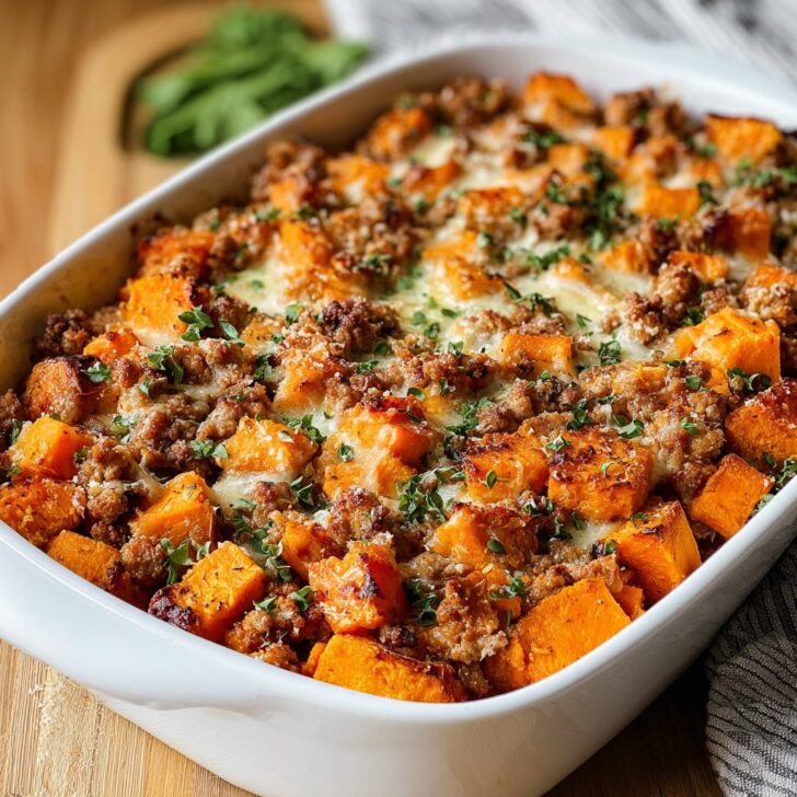 Ground Turkey Sweet Potato Bake