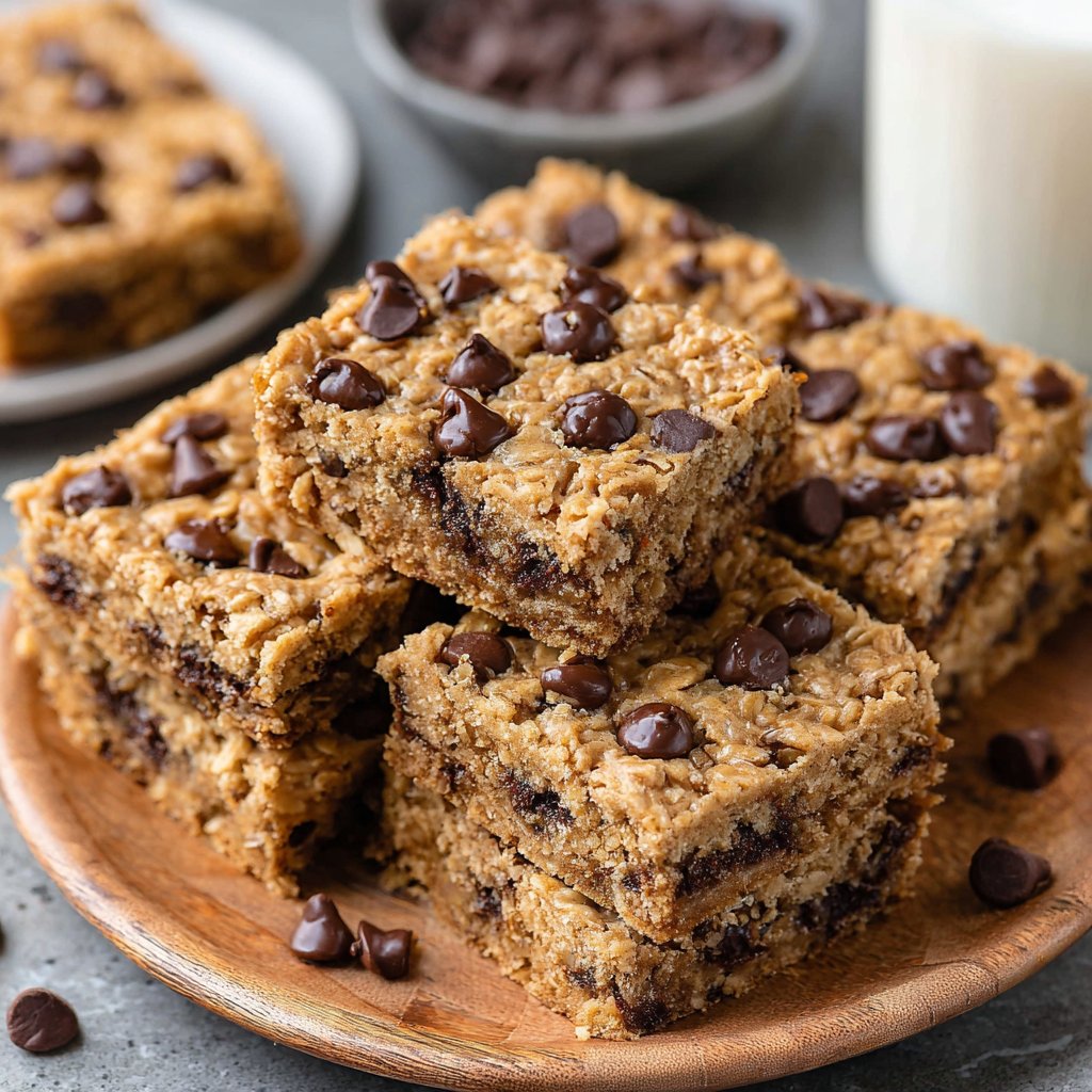 Healthy Chocolate Chip Oatmeal Bars Recipe Healthy Chocolate Chip Oatmeal Bars Recipe
