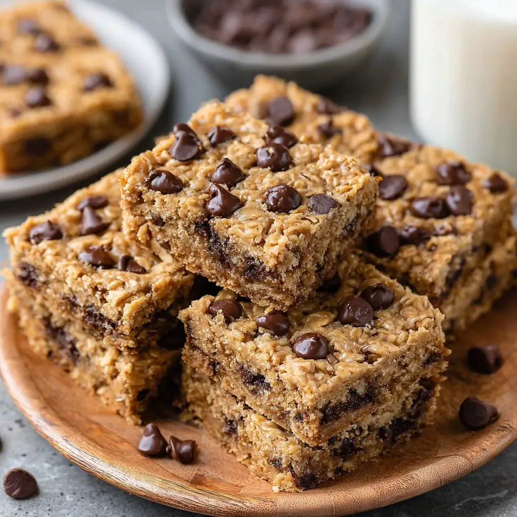 Healthy Chocolate Chip Oatmeal Bars Recipe Healthy Chocolate Chip Oatmeal Bars Recipe