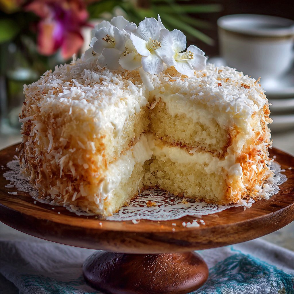 Homemade Catch a Husband Coconut Cake