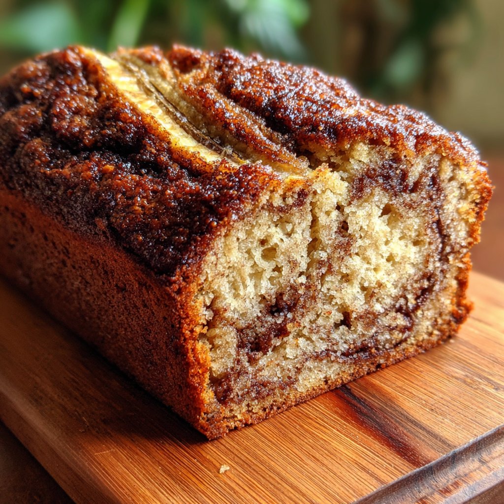 Homemade Cinnamon Swirl Banana Bread