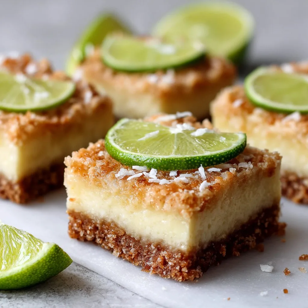 Key Lime Pie Bars with Coconut Crust Key Lime Pie Bars with Coconut Crust