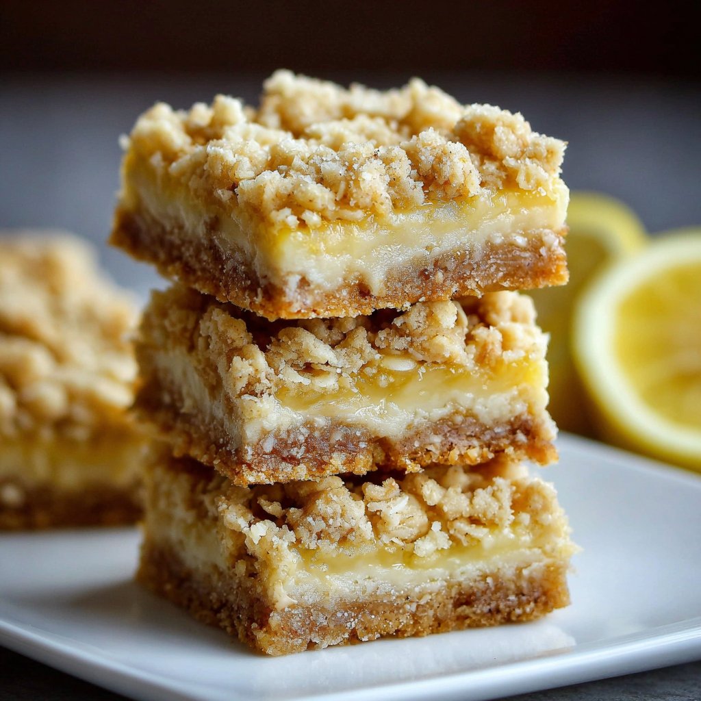 Lemon Oatmeal Crumble Bars