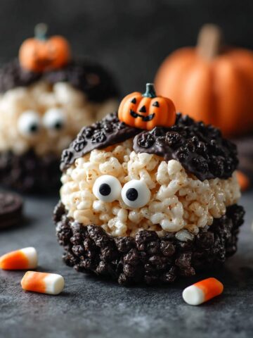 Marshmallow Rice Krispies Halloween Brains