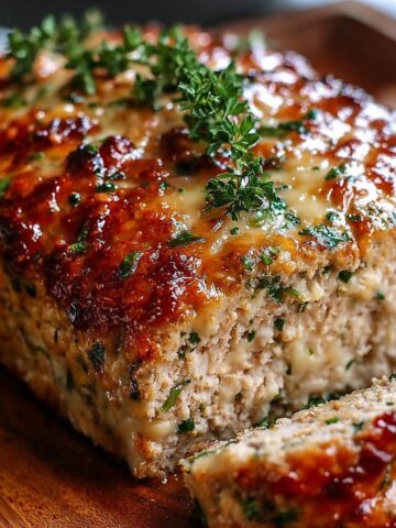 Melt-in-Your-Mouth Garlic Parmesan Chicken Meatloaf Easy Dinner