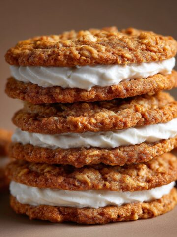 Oatmeal Cream Pies with Cinnamon Oatmeal Cookies