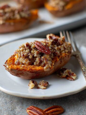 Pecan pie twice baked sweet potatoes