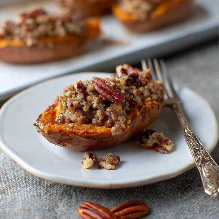 Pecan pie twice baked sweet potatoes