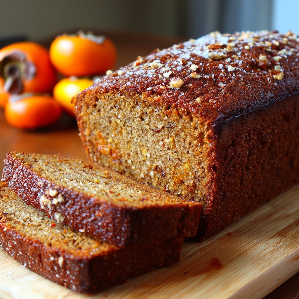 Persimmon Bread with Cinnamon Spice