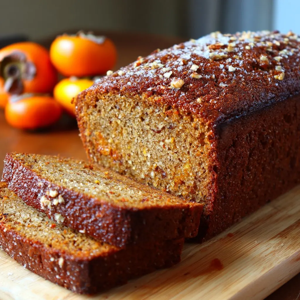 Persimmon Bread with Cinnamon Spice