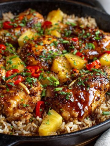 Pineapple Chicken and Rice in One Pan
