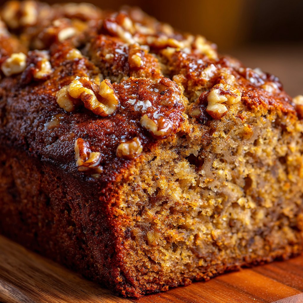 Pumpkin Banana Bread with Walnuts