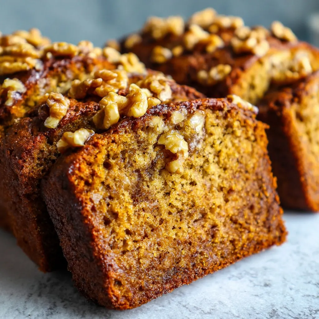 Pumpkin Banana Bread with Walnuts