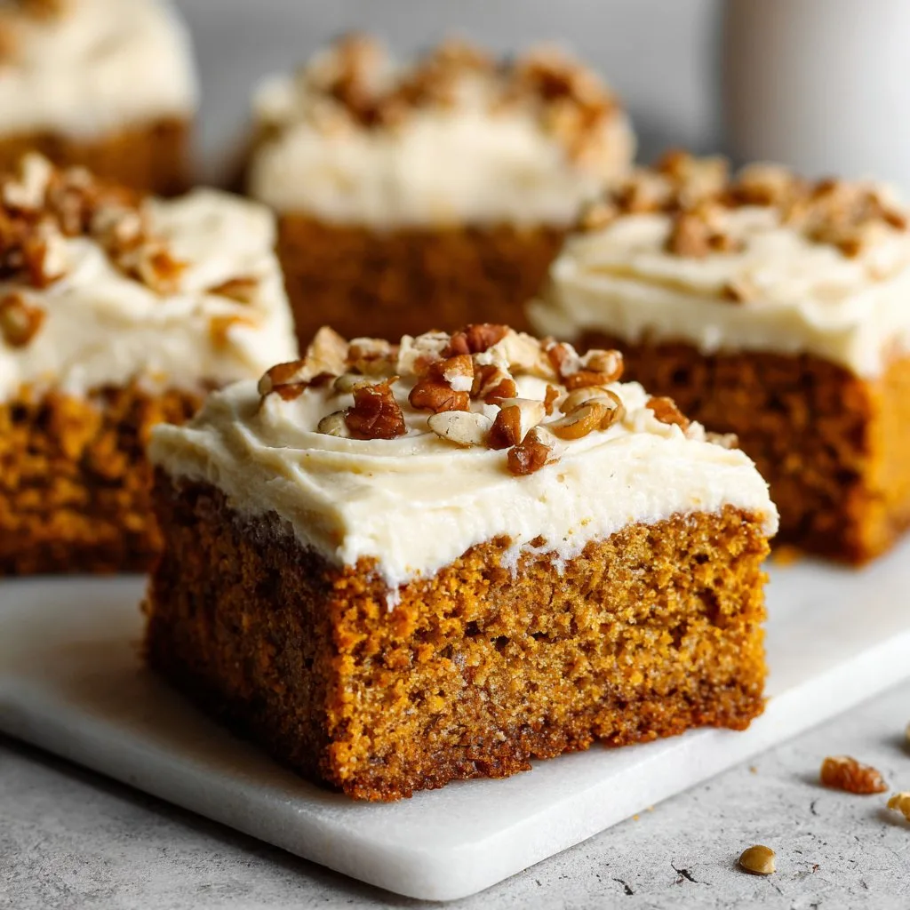 Pumpkin Bars with Sweet Frosting