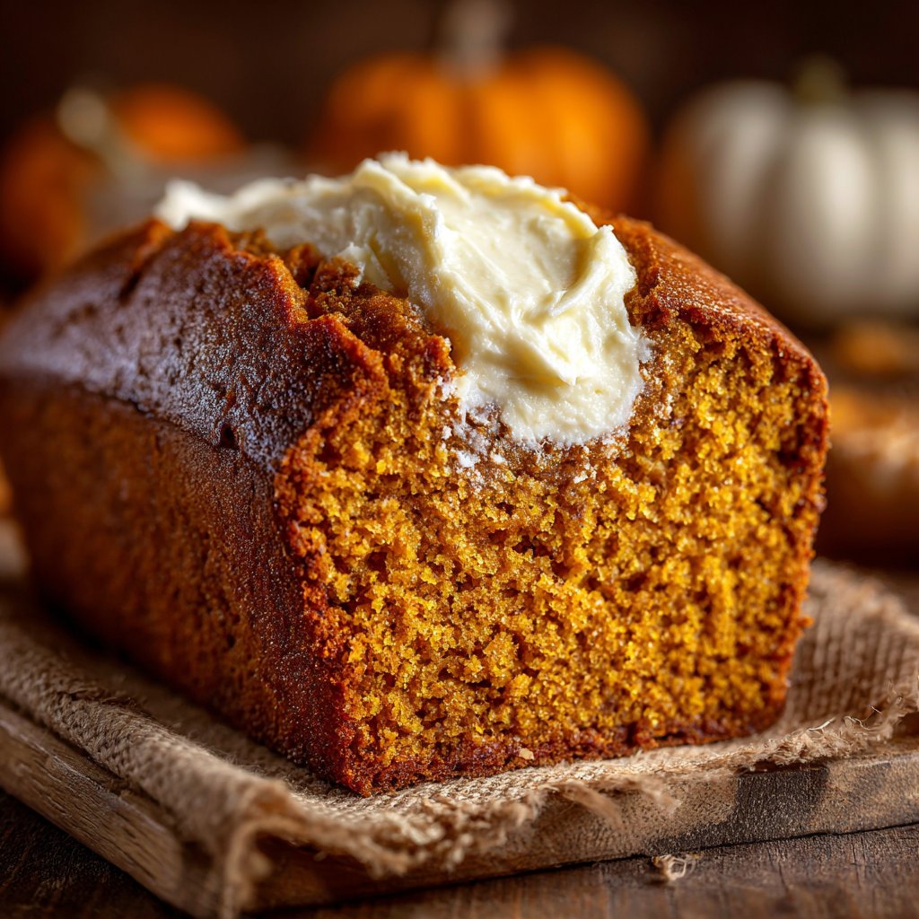 Pumpkin Bread with Cream Cheese Filling