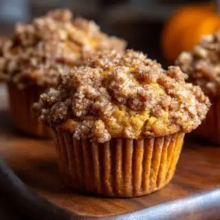 pumpkin muffins with cinnamon streusel