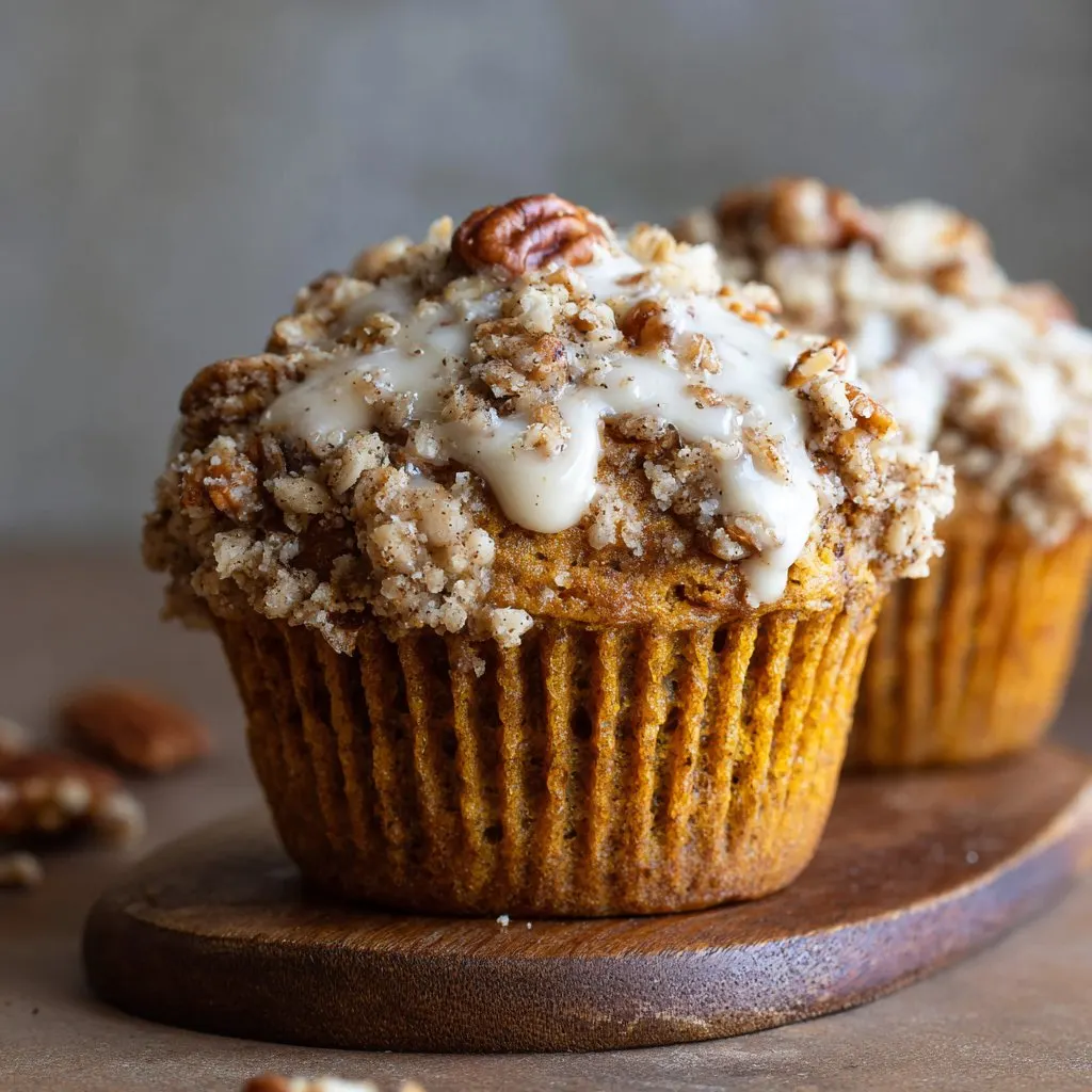 Pumpkin Muffins with Oat Crumble