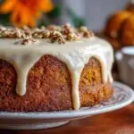 pumpkin spice cake with cream cheese glaze