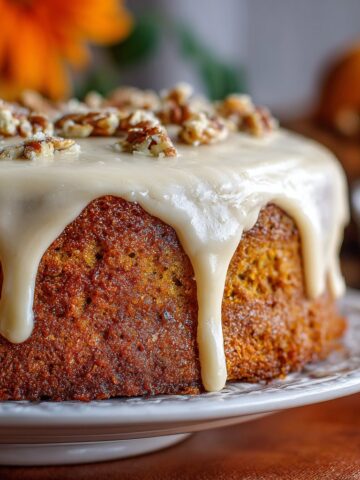 Pumpkin Spice Cake with Cream Cheese Glaze