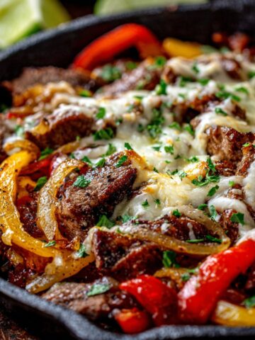 Queso Steak Fajita Skillet Dinner