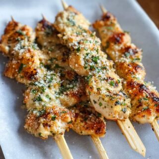 ranch garlic parmesan chicken skewers recipe