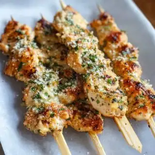 ranch garlic parmesan chicken skewers recipe