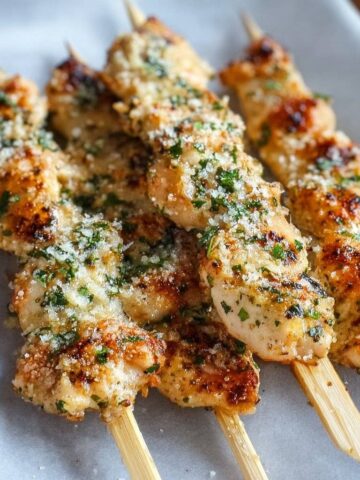 Ranch Garlic Parmesan Chicken Skewers recipe