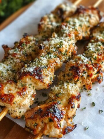 Ranch Garlic Parmesan Chicken Skewers