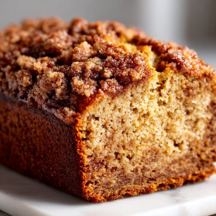 Cinnamon Crumb Banana Bread (Moist!)