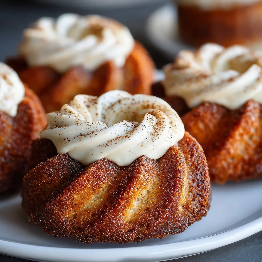 Mini Cinnamon Sourdough Bundt Cakes