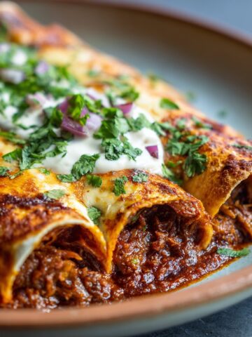Cheesy Birria Enchiladas (Oven Baked)