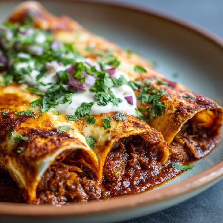Cheesy Birria Enchiladas (Oven Baked)