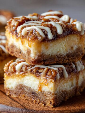 Cinnamon Roll Cheesecake Stuffed Bars