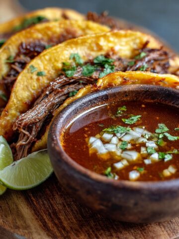 Birria Tacos with Consommé Dip