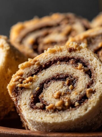 Baked Keto Pinwheels with Peanut Butter