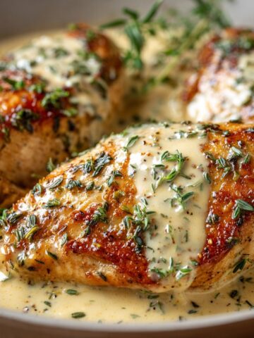 Whiskey Cream Chicken with Herbs