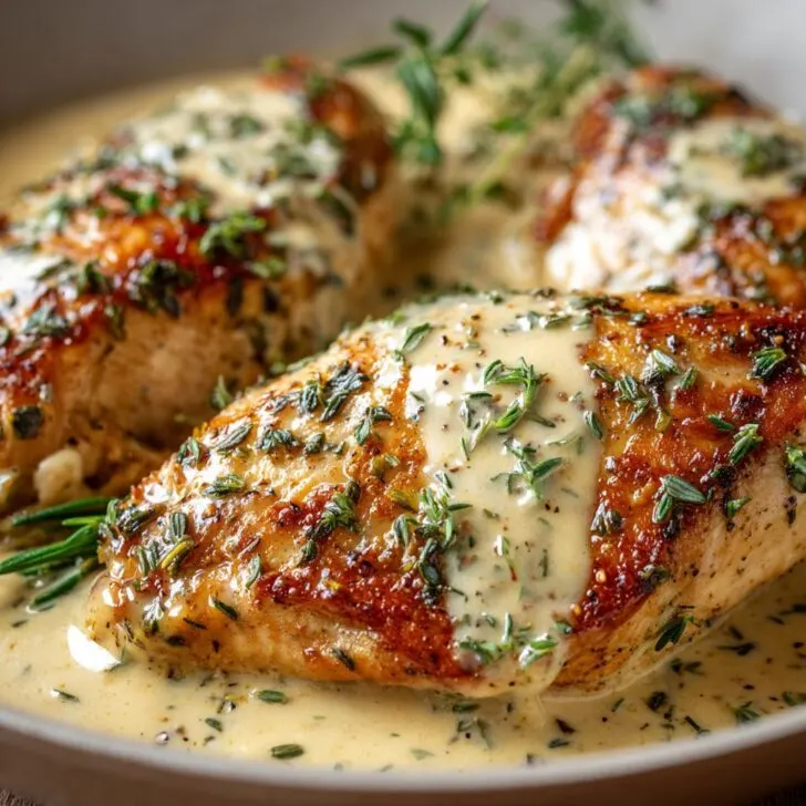 Whiskey Cream Chicken with Herbs