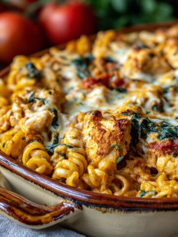 Tuscan Chicken Bake with Pasta