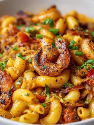 Jamaican Pasta with Spicy Shrimp