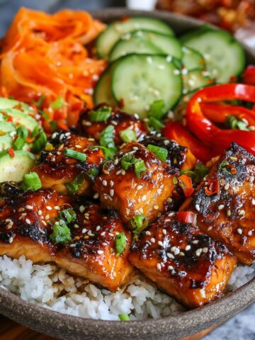 Sriracha Honey Salmon Bowls (Spicy & Sweet)