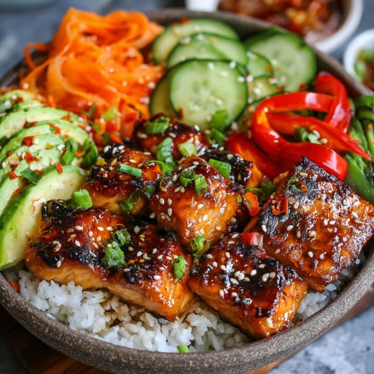 Sriracha Honey Salmon Bowls (Spicy & Sweet)