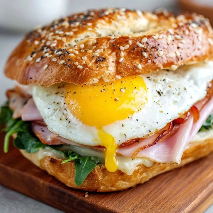 Egg and Ham Breakfast Sandwich (Protein)