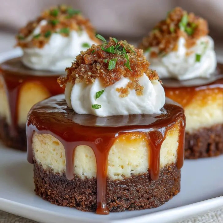 Brownie Bottom Mini Cheesecakes