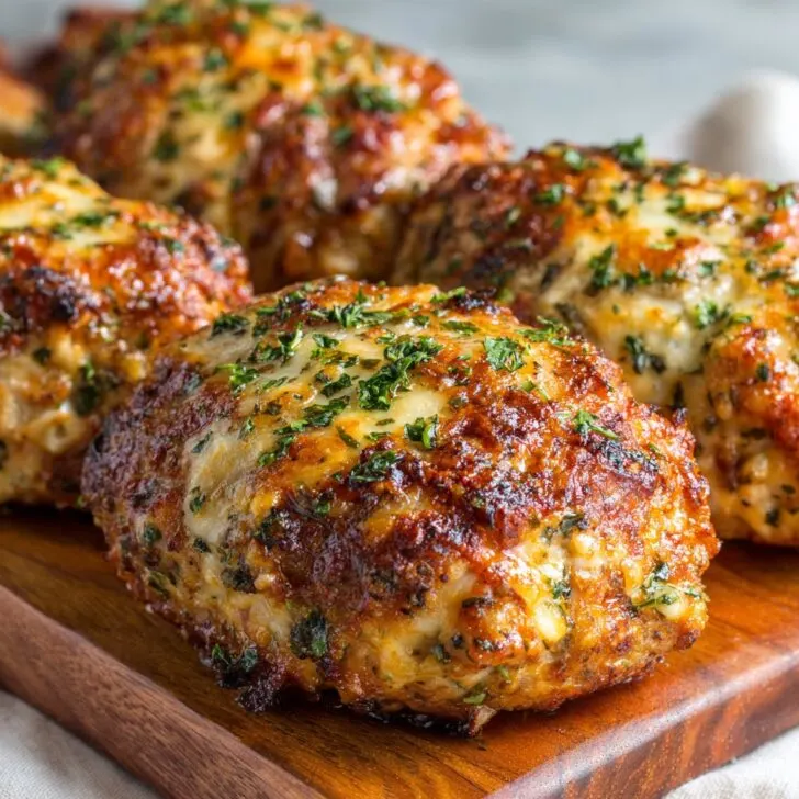 Garlic Parmesan Chicken Meatloaves