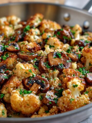 Garlic Cauliflower Mushroom Skillet
